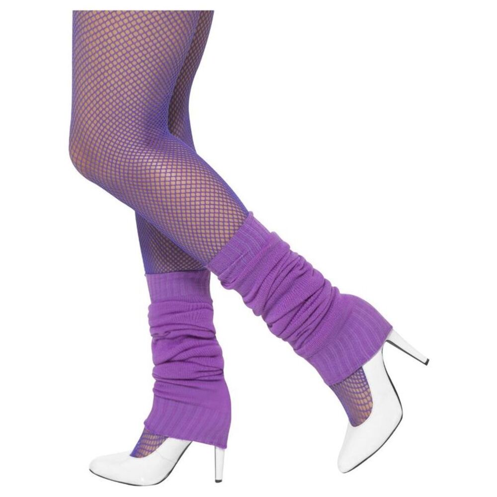 Smiffys Unisex Adult Costume Legwarmers / Purple